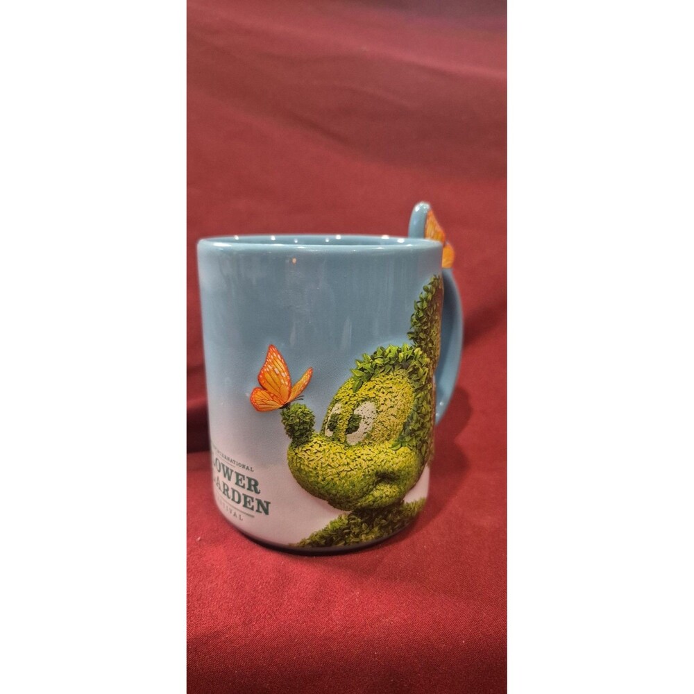 2012 Auth Disney Parks Epcot Flower Garden Fest 3D Mug Mickey & Donald Topiary